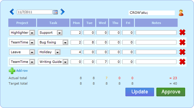 Microsoft Office Timesheets